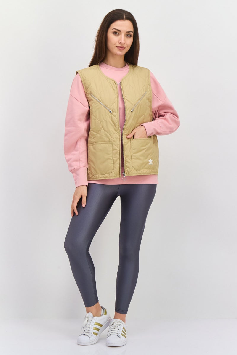 Adidas Originals x Parley Women Sportswear Fit Outdoor Vest Jacket, Beige - Image 4