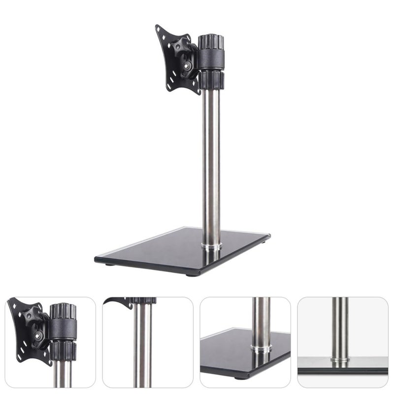 Adjustable Single Monitor Stand Rotating Space Saving Design Supports Home Office Gaming Desk - Image 4