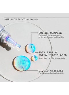 CosMedix Opti Crystal Liquid Eye Serum Under Eye Brightener & Hydrator Reduces Under Eye Bags Wrinkles Fine Lines Dark Circles Puffiness & Crows Feet Serum For Skin Care  - Image 3