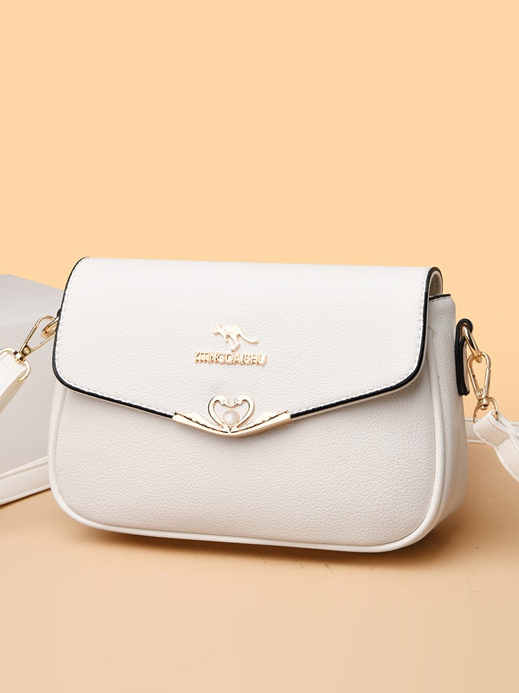 Shoulder Bag For Mom Commuter Small Square Bag All-Match Soft Leather Fashionable Crossbody Bag For Women Birthday Girlfriend Gift - Image 4