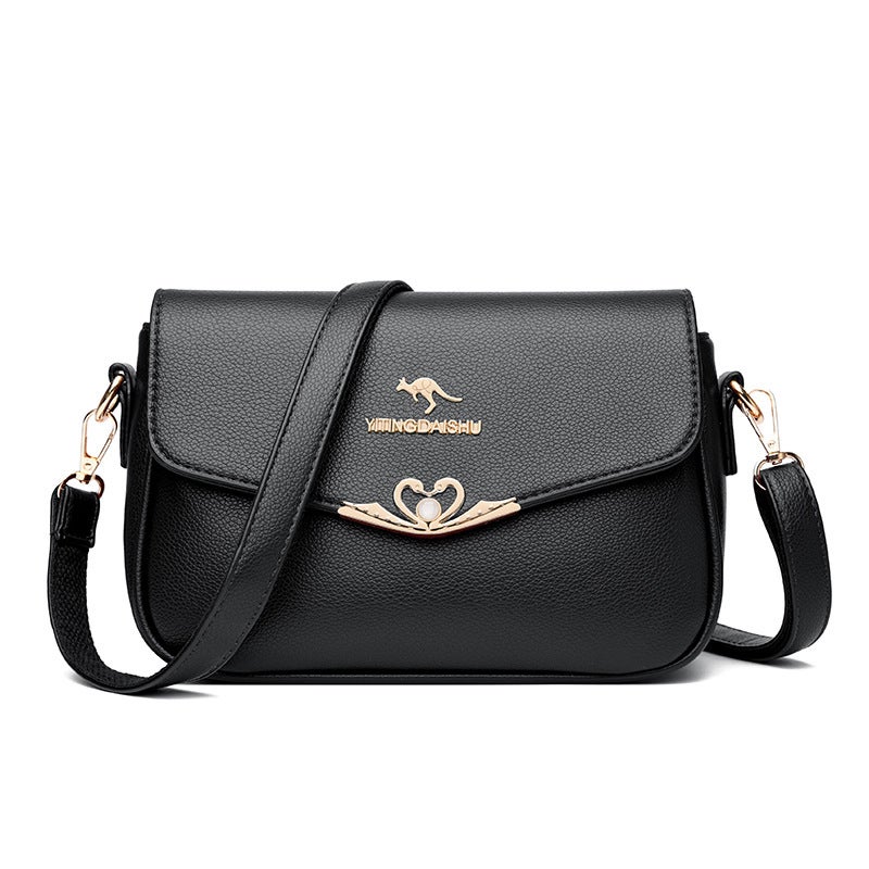 Shoulder Bag For Mom Commuter Small Square Bag All-Match Soft Leather Fashionable Crossbody Bag For Women Birthday Girlfriend Gift - Image 1