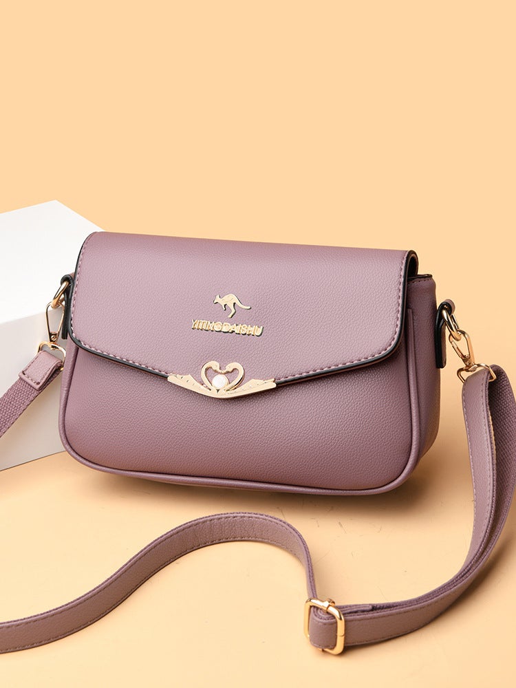 Shoulder Bag For Mom Commuter Small Square Bag All-Match Soft Leather Fashionable Crossbody Bag For Women Birthday Girlfriend Gift - Image 3