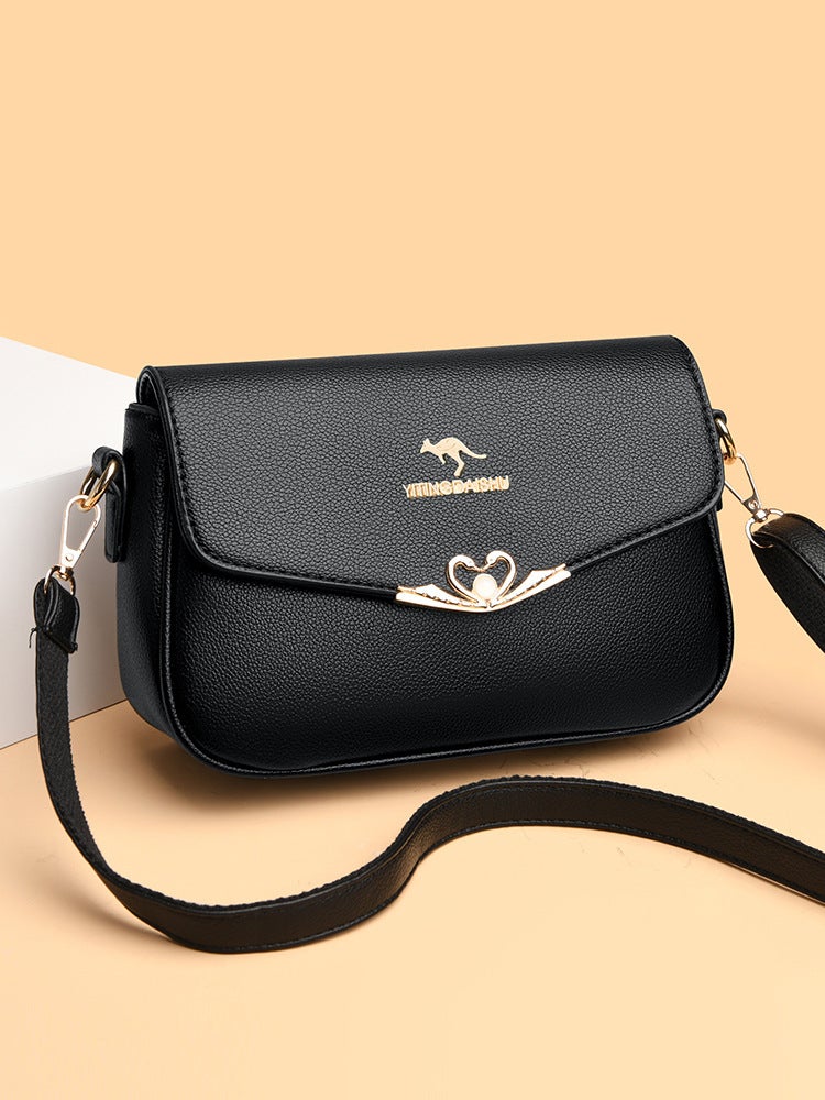 Shoulder Bag For Mom Commuter Small Square Bag All-Match Soft Leather Fashionable Crossbody Bag For Women Birthday Girlfriend Gift - Image 2