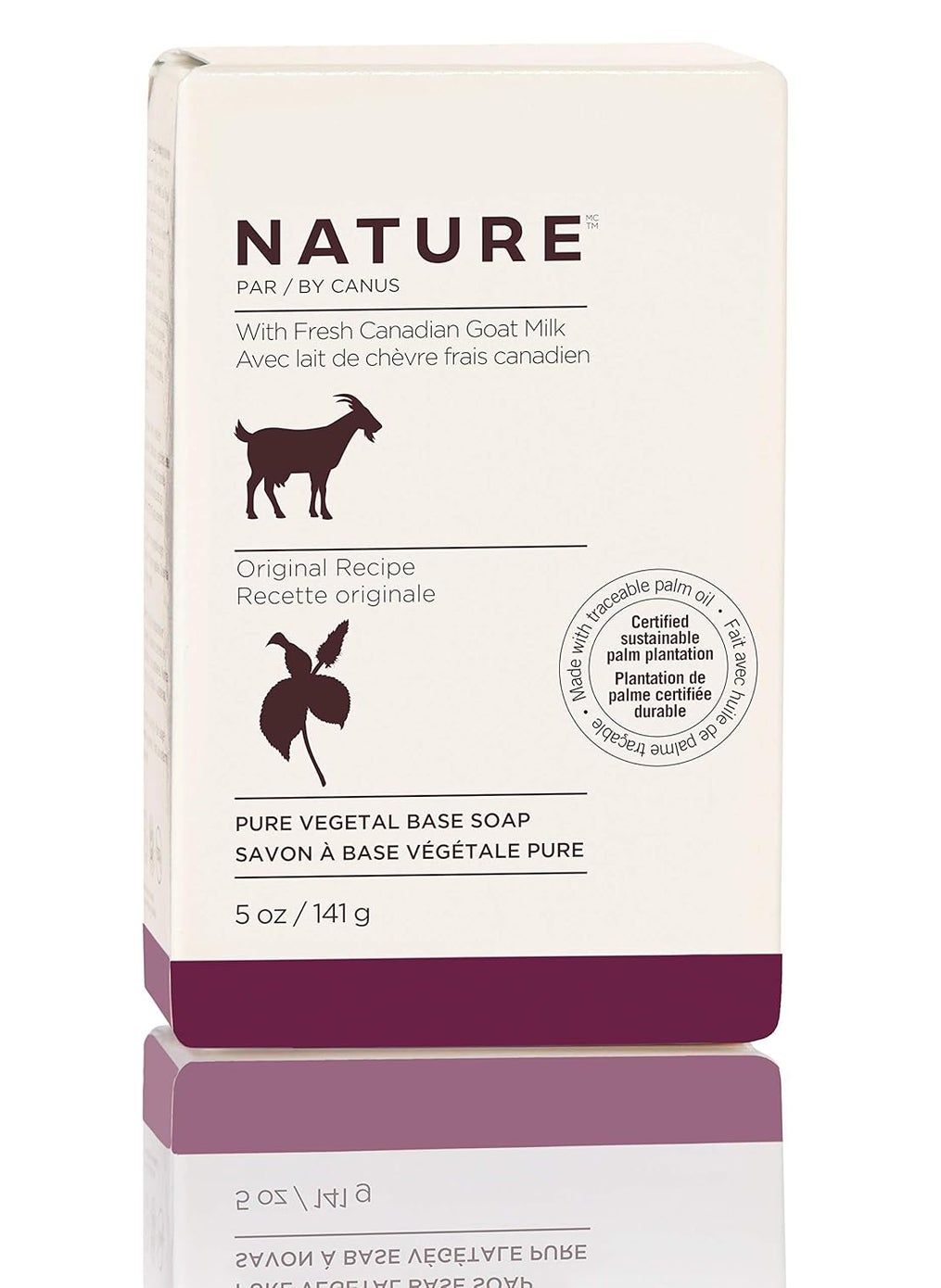 Nature By Canus Nature by Canus Bar Soap With Fresh Canadian Goat Milk Vitamin A B3 Potassium Zinc and Selenium White Goats Milk 5 Ounce Pack of 1 Model 9924 