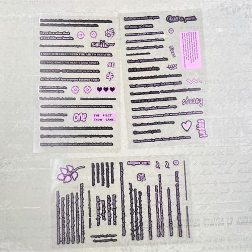 R H LIFESTYLE Motivational Words Quotes Stickers Journaling Stickers Set Cute Aesthetic Kawaii Stickers for Laptop, Scrapbooking, Journal, Phone Case, DIY Art (Flower Dialogue) - Image 5