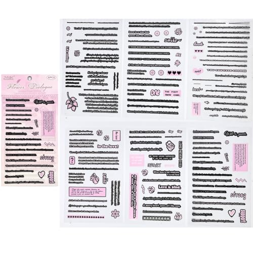 R H LIFESTYLE Motivational Words Quotes Stickers Journaling Stickers Set Cute Aesthetic Kawaii Stickers for Laptop, Scrapbooking, Journal, Phone Case, DIY Art (Flower Dialogue) - Image 1