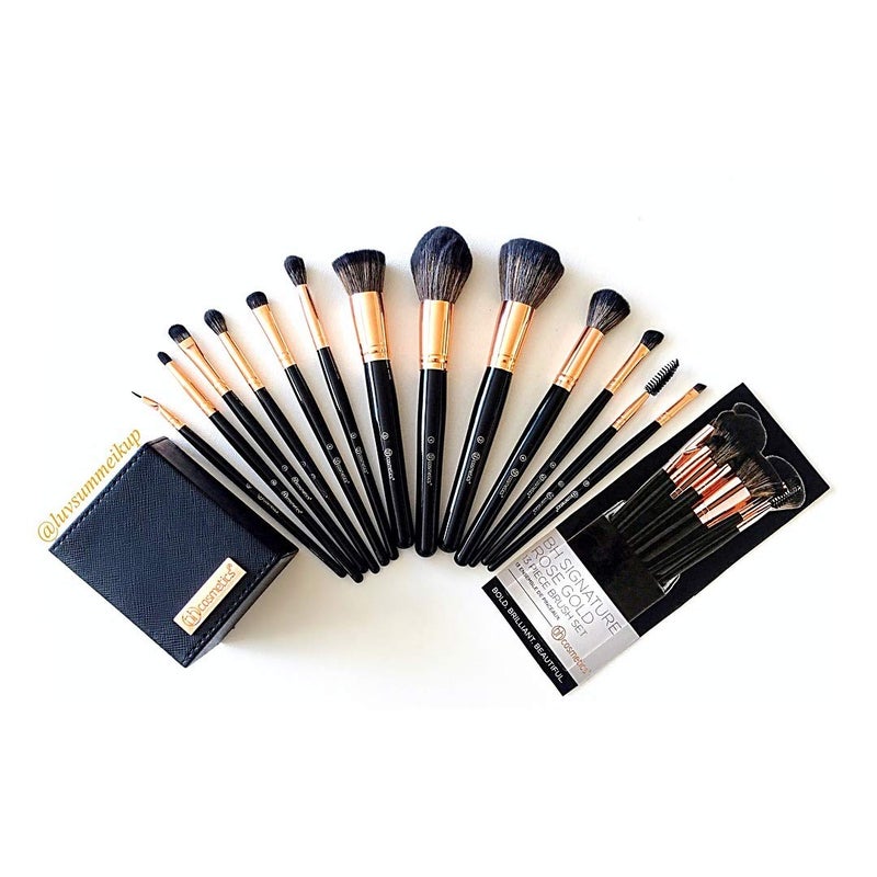 BH STUDIO PRO makeup brush set BH Signature Rose Gold 13 Piece Brush Set with Holder black - Image 1