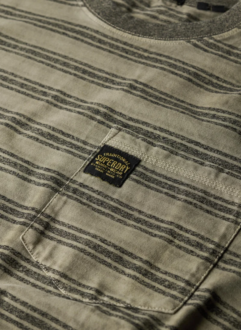 Superdry Textured Stripe Pocket T Shirt