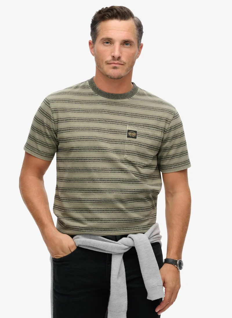 Superdry Textured Stripe Pocket T Shirt