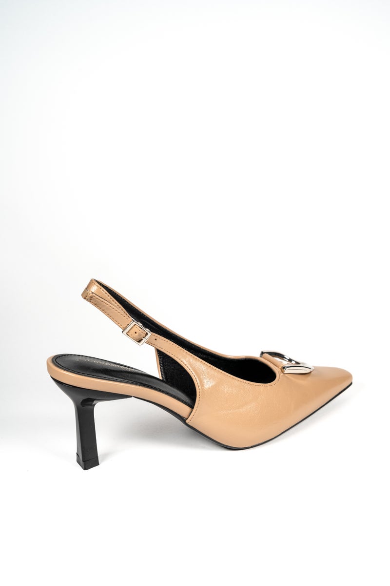 Geoomnii Mid Heel Slingback for Women – Stylish Slingback Slip-On Heels for Office, Party & Everyday Wear - Image 3