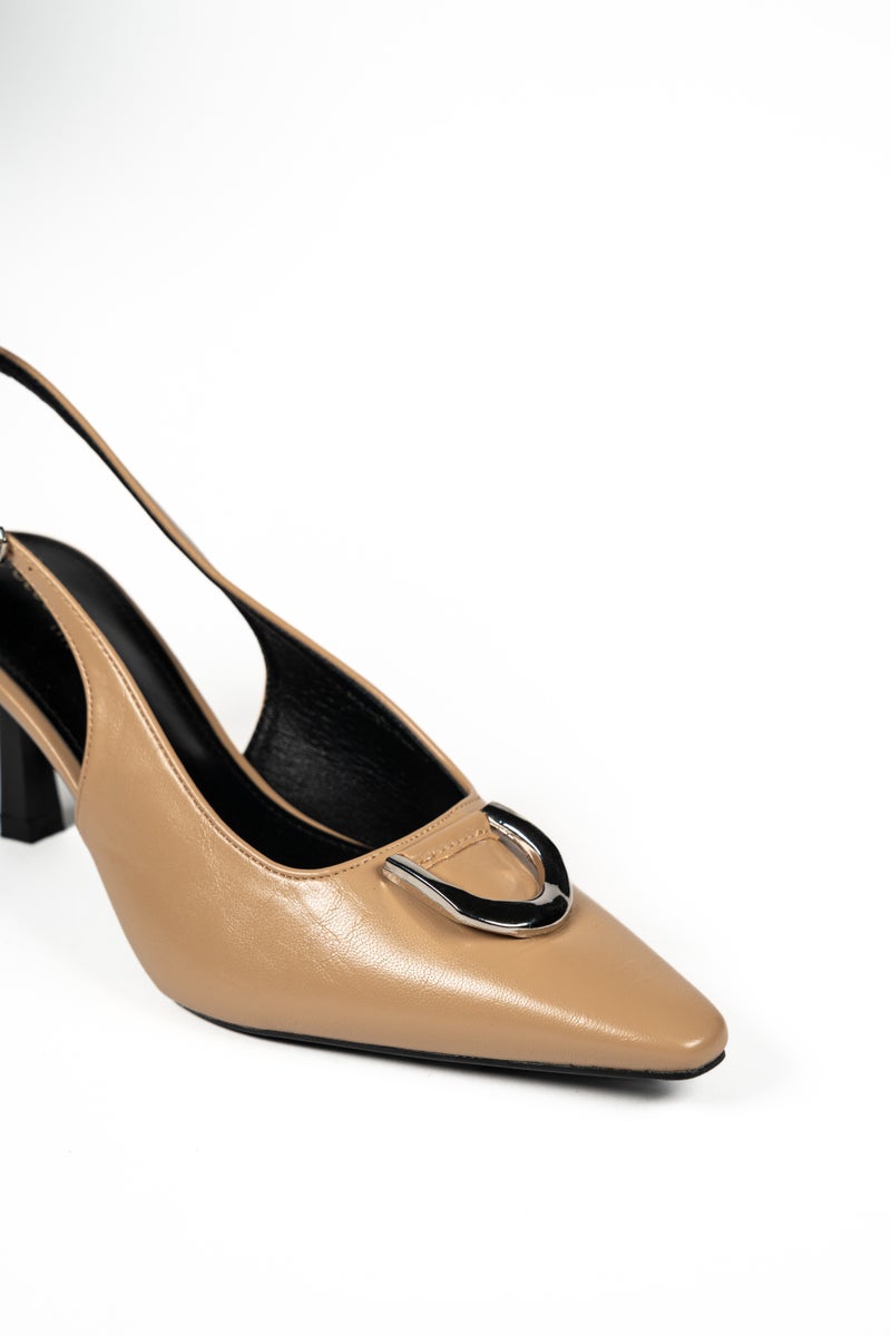 Geoomnii Mid Heel Slingback for Women – Stylish Slingback Slip-On Heels for Office, Party & Everyday Wear - Image 4