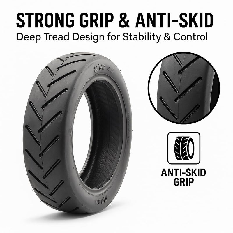 FUKUKAWA 8.5" Scooter Tire 8.5x2 Replacement Tire for Electric Scooter – Durable Outer Spare Tire Compatible with Xiaomi M365/Pro/Pro2/1S, Explosion-Proof, Anti-Skid E-Scooter Wheel - Image 4
