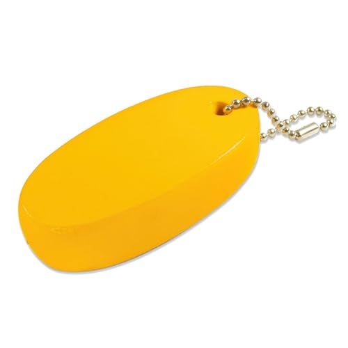 Lucky Line عوامة مفاتيح لينة محظوظة مع سلسلة كرات رياضات مائية، صفراء (92801) - Image 1