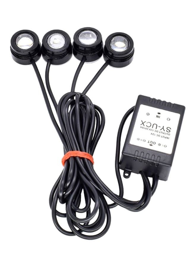 4-Piece LED DRL Flashing Strobe Light With Wireless Remote Control - Image 1