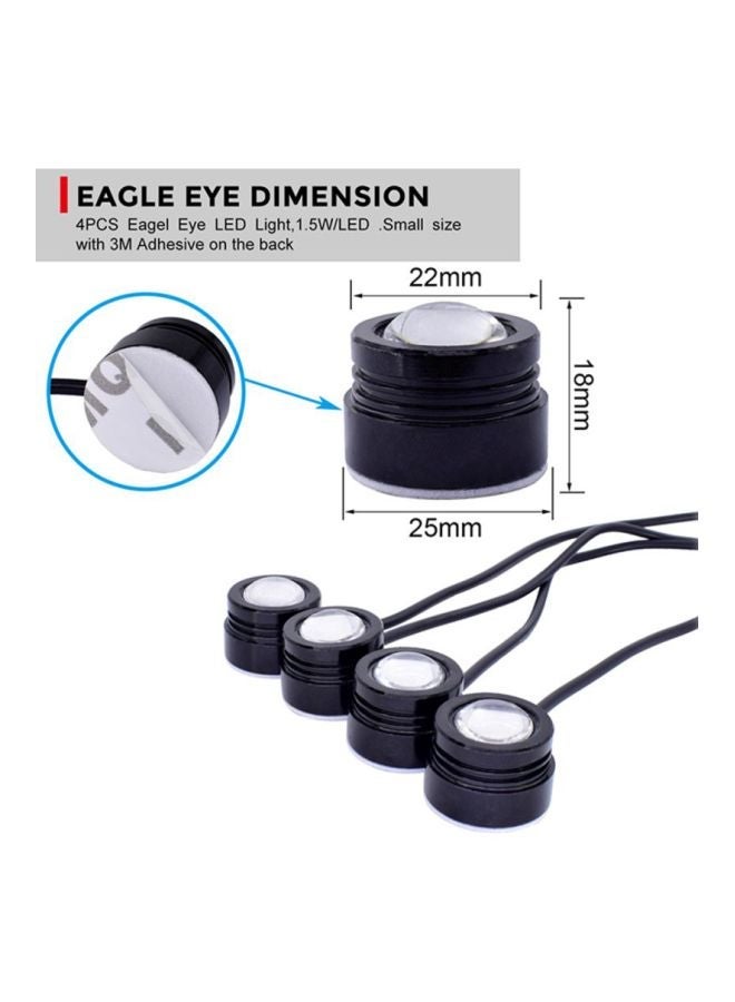 4-Piece LED DRL Flashing Strobe Light With Wireless Remote Control - Image 2