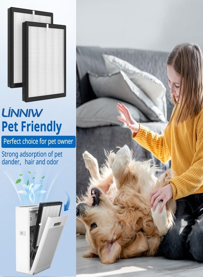 LINNIW فلتر بديل لجهاز تنقية الهواء G3 من AMEIFU، متوافق مع AMEIFU G3 Sferf-30 (FXAP2W) وVEWIOR ClearAir-A3 وTailulu HQZZ-260، فلتر HEPA ثلاثي في واحد، عبوة من قطعتين - Image 4