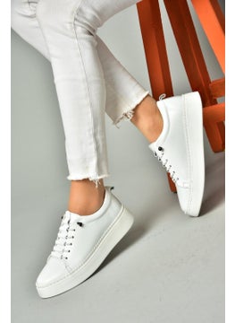 Fox Shoes P555305003 White Leather Sports Shoes Sneakers  - Image 1