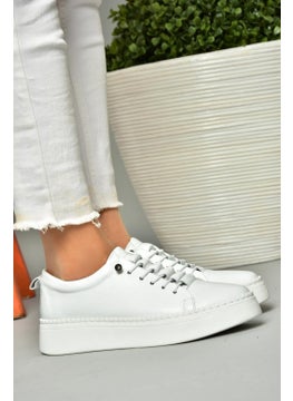 Fox Shoes P555305003 White Leather Sports Shoes Sneakers  - Image 3