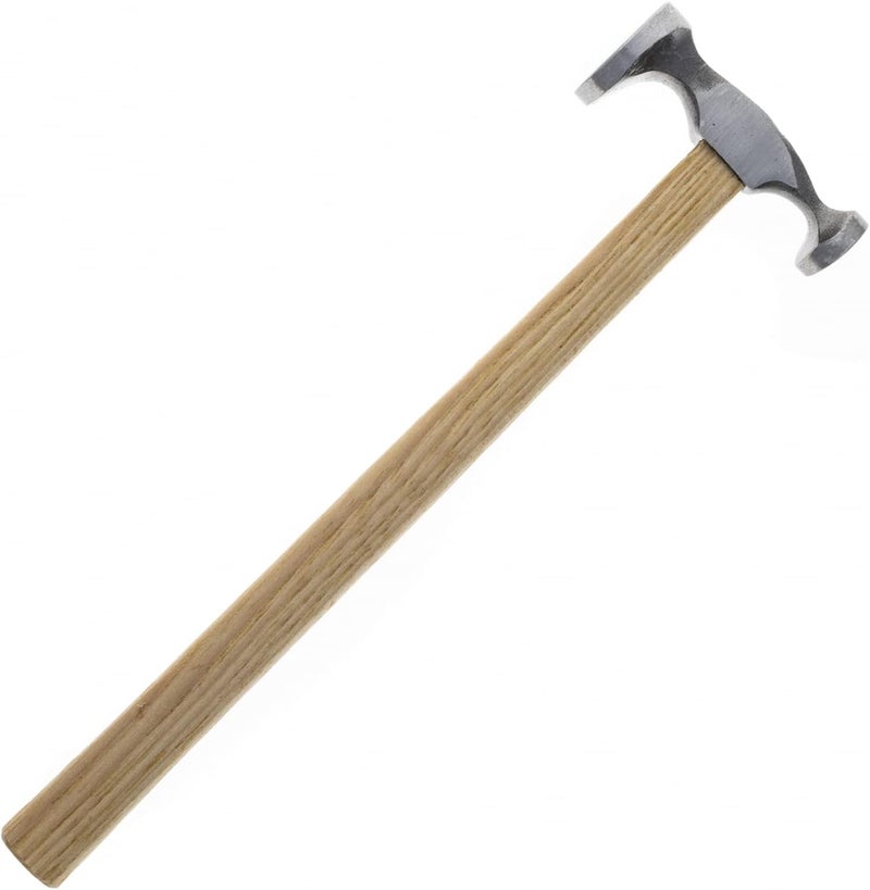 Universal Tool Jewelry Chasing Hammer Dual Face Smooth Flat Side Rounded Side, 10 Inch (Dual Flat Face Chasing Hammer) - Image 1