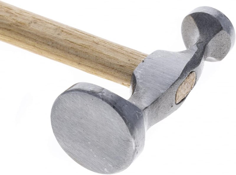 Universal Tool Jewelry Chasing Hammer Dual Face Smooth Flat Side Rounded Side, 10 Inch (Dual Flat Face Chasing Hammer) - Image 2