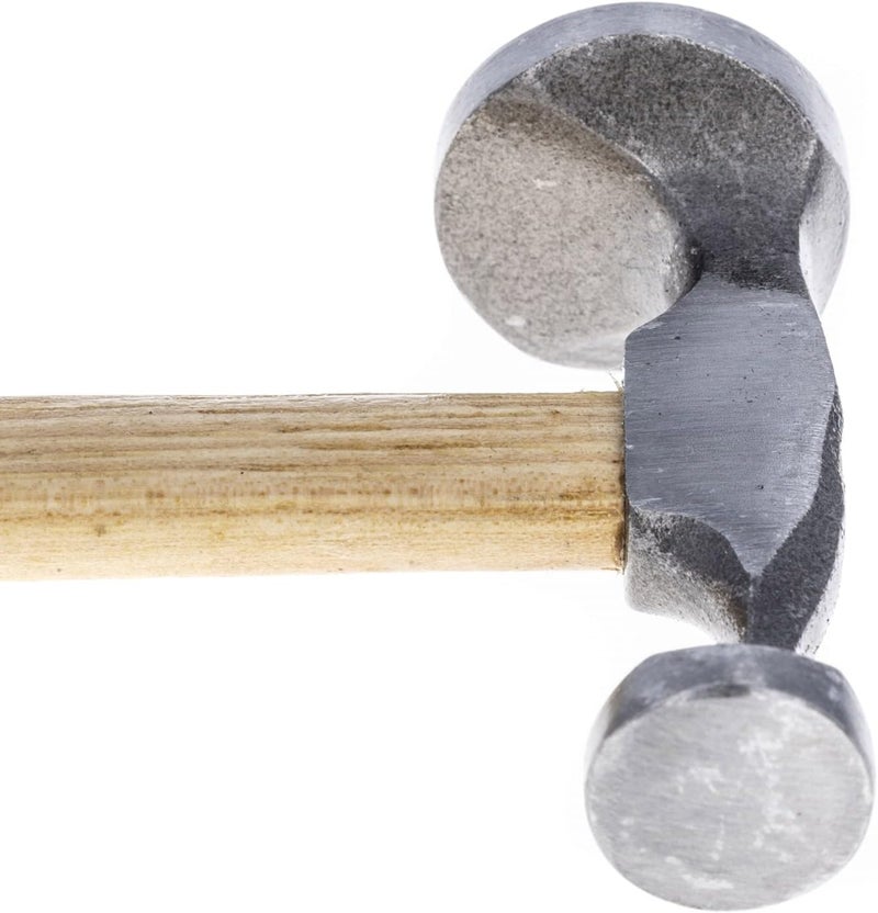 Universal Tool Jewelry Chasing Hammer Dual Face Smooth Flat Side Rounded Side, 10 Inch (Dual Flat Face Chasing Hammer) - Image 4