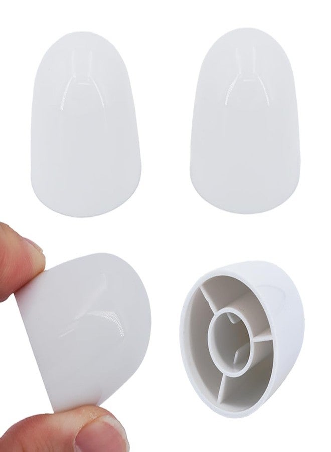 Ckyleole Toilet Bolt Caps Toilet Bolt Covers Toilet Screw Cover Caps Decorative Toilet Bolt Covers 4 Pieces 1.26 Inch Height avoid the hassle of trimming bolts fit a lot of model toilets White Plastic Ckyleole - Image 1