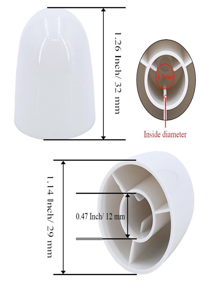 Ckyleole Toilet Bolt Caps Toilet Bolt Covers Toilet Screw Cover Caps Decorative Toilet Bolt Covers 4 Pieces 1.26 Inch Height avoid the hassle of trimming bolts fit a lot of model toilets White Plastic Ckyleole - Image 2