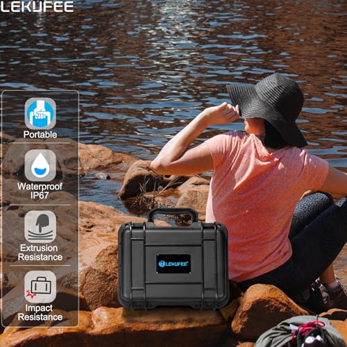 Lekufee ليكوفي حقيبة سفر مقاومة للماء لحماية الكاميرا الصلبة لإنستا360 آيس برو 2، كاميرا الحركة، والإكسسوارات (الحقيبة فقط) - Image 5