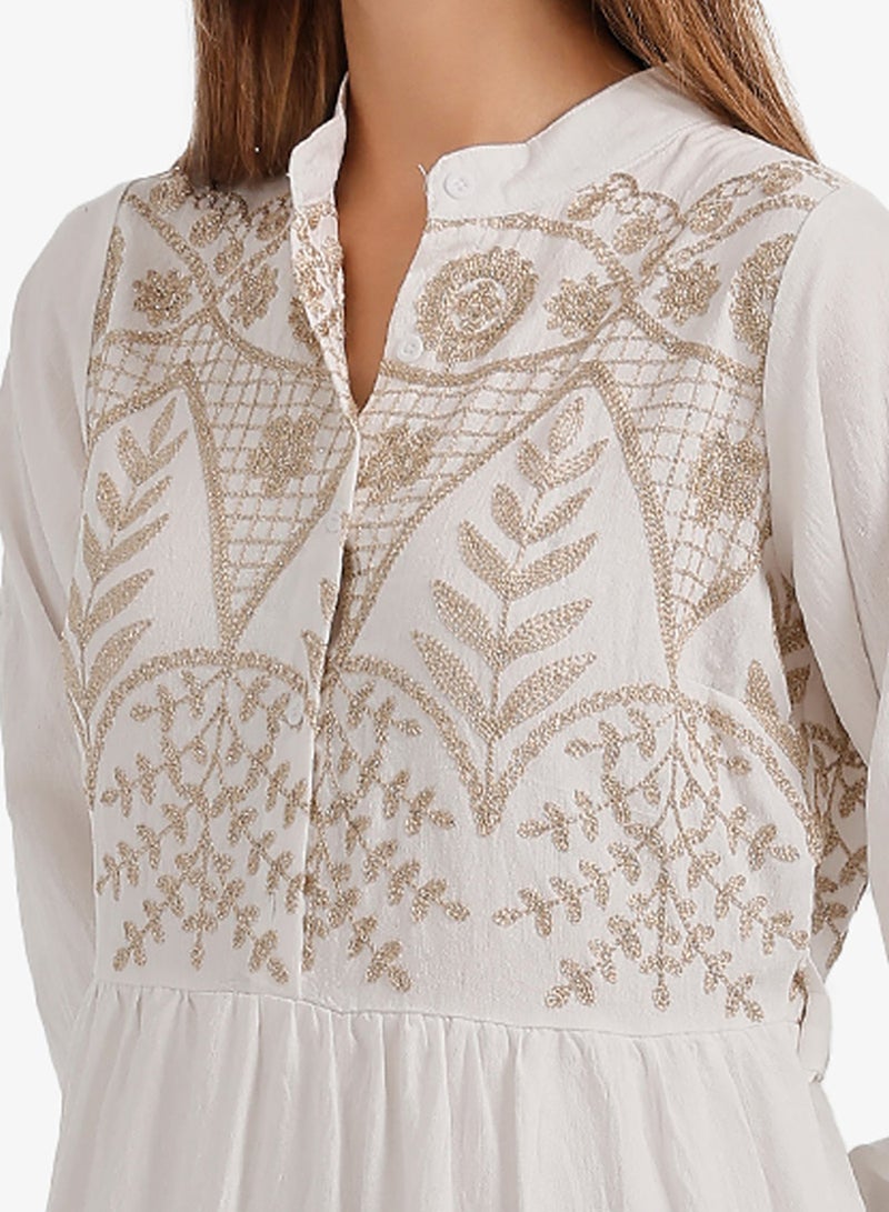 Carina Embroidered Relaxed Dress - Image 4