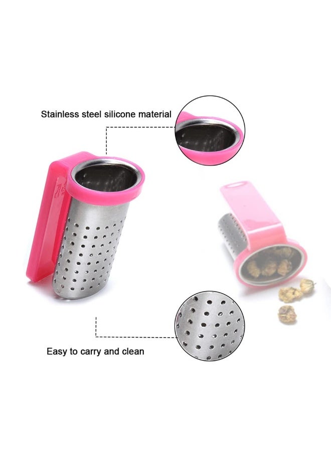 Hayat Comfort 3-Pack Tea Strainer, Stainless Steel Tea Infuser, Food Grade 304 Loose Leaf Tea Strainer with Silicone Arms for Mugs and Teapots, Fine Mesh Tea Filter Reusable for Home & Travel(Pink, Green, Blue) - Image 4