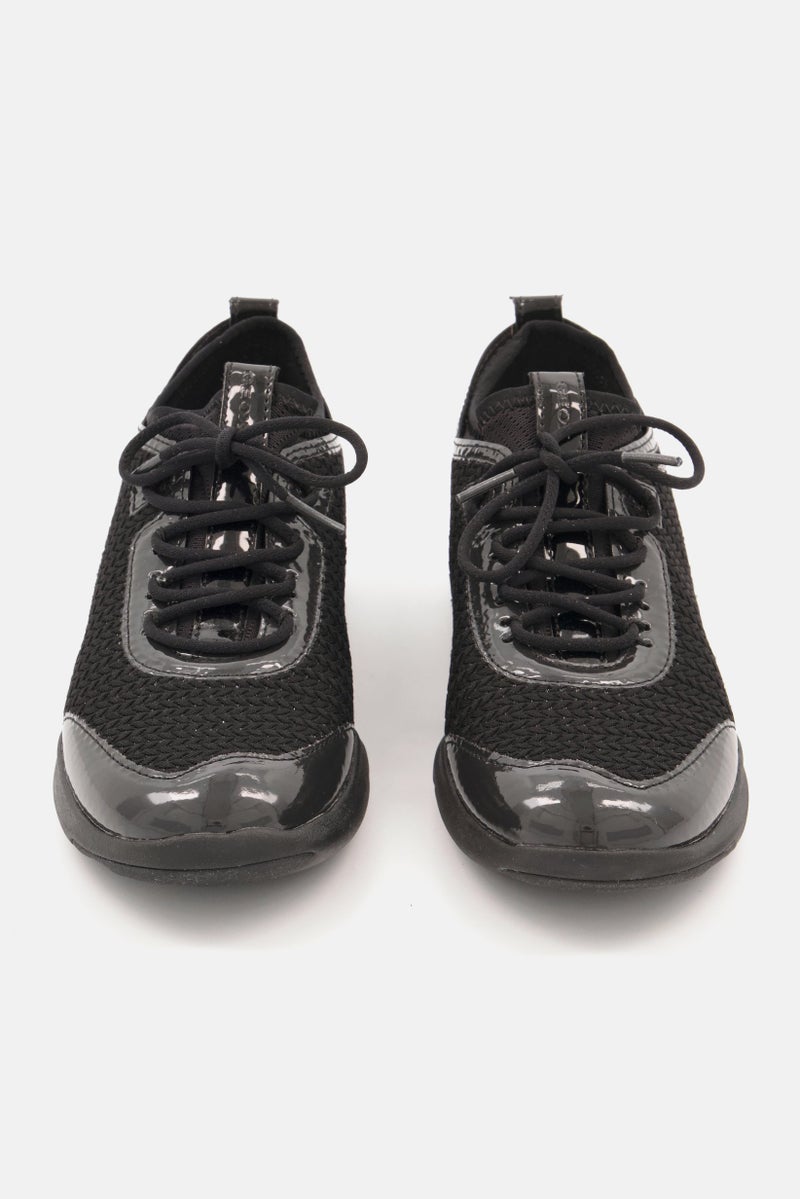 GEOX Women Nebula X B Lace Up Casual Shoes, Black - Image 2