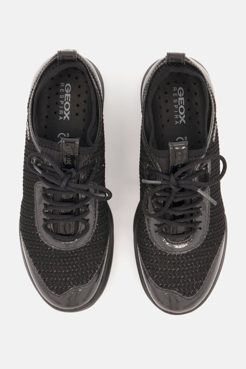GEOX Women Nebula X B Lace Up Casual Shoes, Black - Image 4