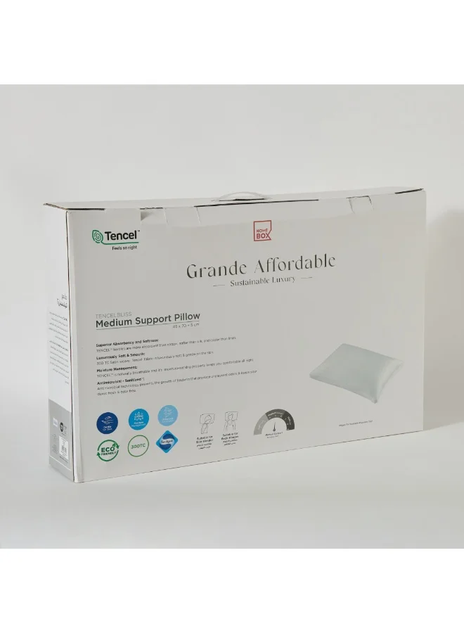 هوم بوكس Tencelbliss Medium Support Pillow 45 X 70 X 5 Cm