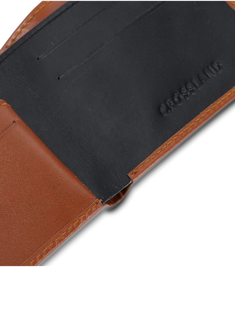 Crossland - CROSSLAND Genuine Leather Slim Bifold Wallet for Men, 6 ID Slots, RFID Blocking Technology - Image 1