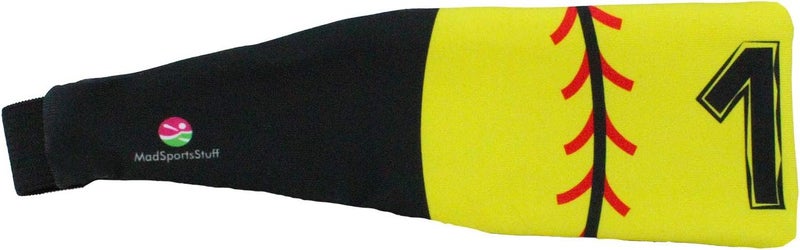 MadSportsStuff Softball Headband for Girls with Jersey Number (Numbers 00-39) - Image 2
