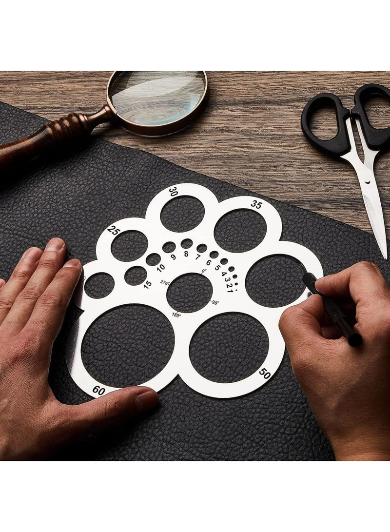 SOLARAE Round Leather Cutting Tool, Leather Cutting Tools, for Leather Projects LeatherCraft DIY Tool, DIY Craft Supplies (1 Pack) - Image 3