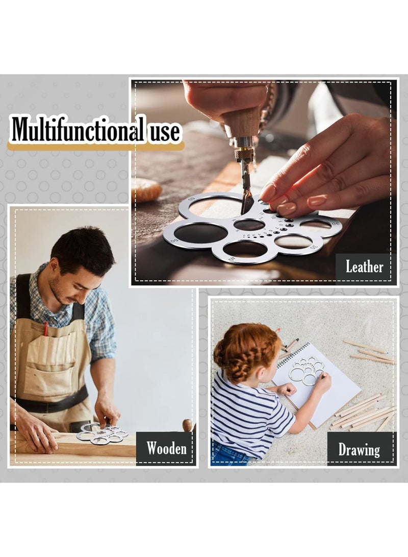 SOLARAE Round Leather Cutting Tool, Leather Cutting Tools, for Leather Projects LeatherCraft DIY Tool, DIY Craft Supplies (1 Pack) - Image 4