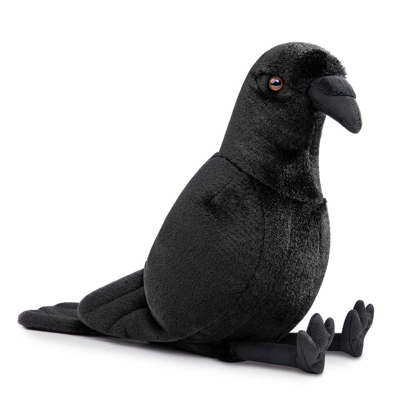 ZHONGXIN MADE Crow Plush Toy Realistic 12inch Black Crow Halloween Stuffed Animal Cute Little Bird Raven Plush as Gift for Your Friends - Image 2