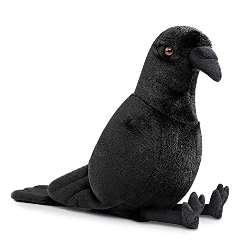 ZHONGXIN MADE Crow Plush Toy Realistic 12inch Black Crow Halloween Stuffed Animal Cute Little Bird Raven Plush as Gift for Your Friends - Image 1