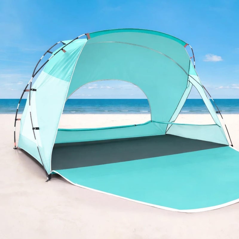 Etto Beach Tent, Portable Sun Shelter for 2/3/4/6-8 Person with UPF 50+ UV Protection, Easy Setup Waterproof Beach Shade Canopy Cabana for Family Outdoor and Picnics, Fishing with Carrying Bag - Image 1
