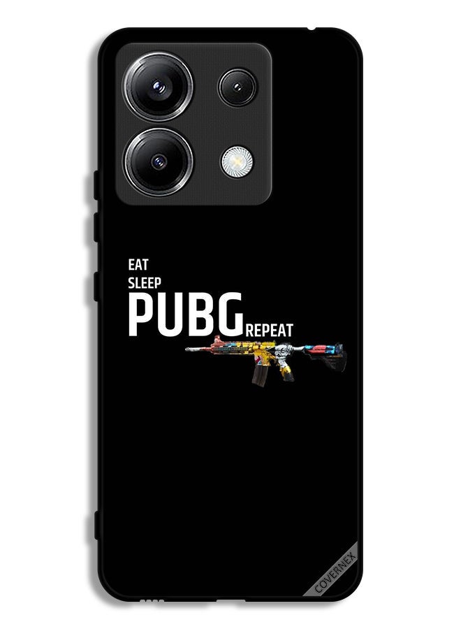 Covernex Xiaomi Redmi Note 13 Pro 5G Protective Case Cover Eat Sleep Pubg Repeat - Image 1