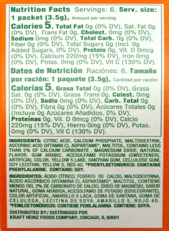 TANG ON THE GO SINGLES DRINK POWDER MIX ORANGE 6 CT - Image 2