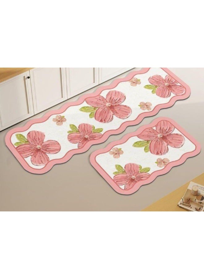 Two-piece kitchen rug set Large: 150cm x 60cm Small: 60cm x 70cm