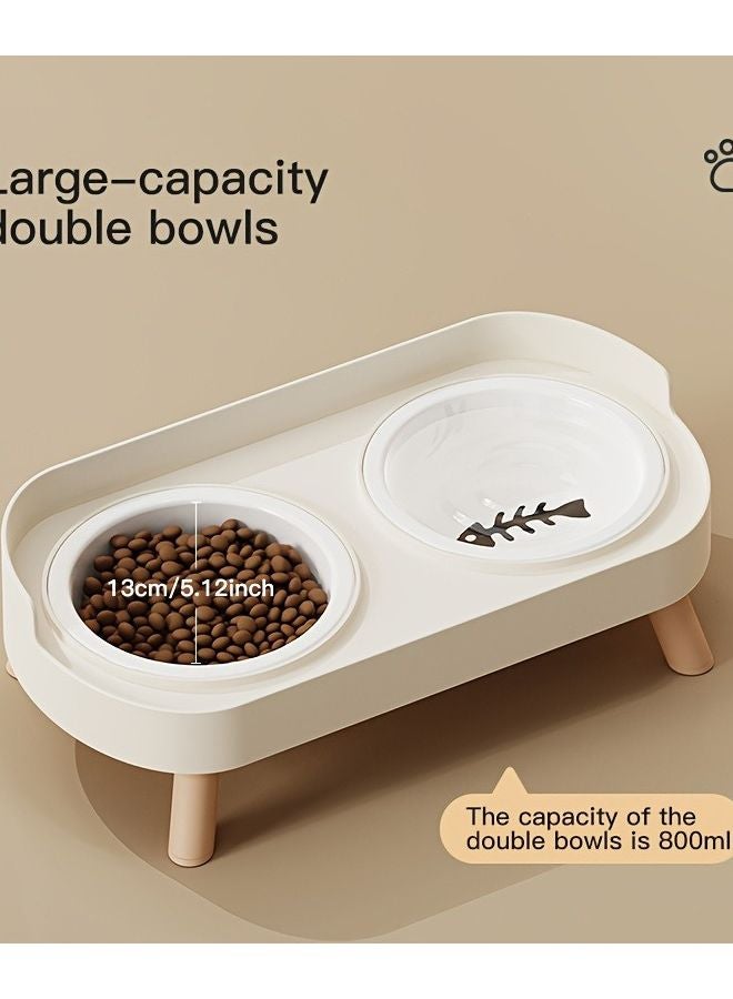 طبق طعام مزدوج مرتفع للكلاب من أفوكادو أخضر مع وعاء من الفولاذ المقاوم للصدأ سهل التنظيف ومقاوم للانسكاب - Image 2