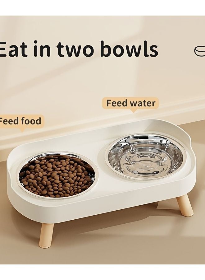 طبق طعام مزدوج مرتفع للكلاب من أفوكادو أخضر مع وعاء من الفولاذ المقاوم للصدأ سهل التنظيف ومقاوم للانسكاب - Image 4