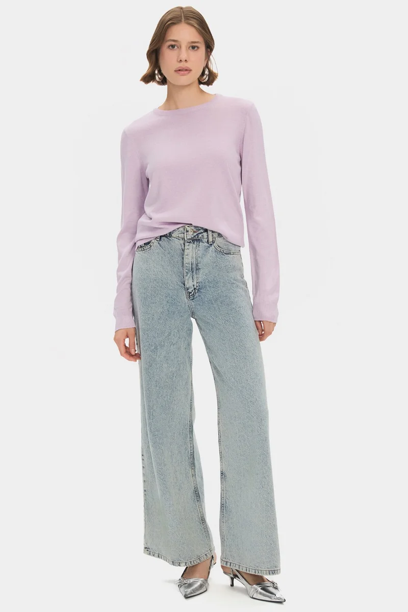 جون Women's Exclusive Crew Neck Viscose Blend Knitwear Sweater