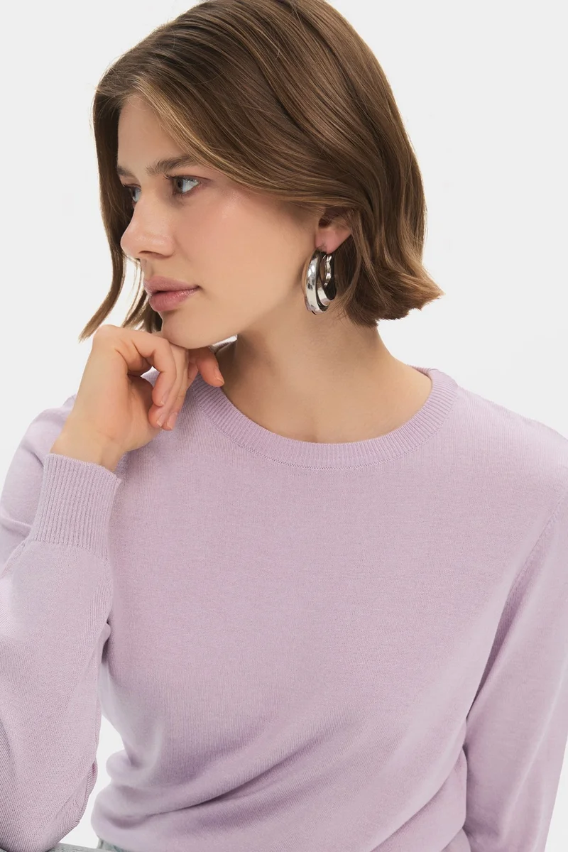 جون Women's Exclusive Crew Neck Viscose Blend Knitwear Sweater