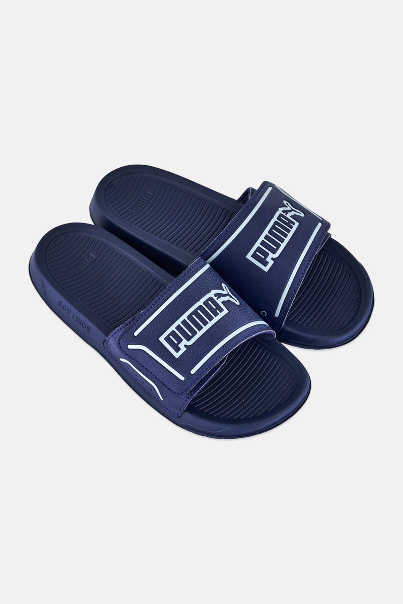 PUMA Kids Boy Royalcat Slip On Slides, Navy - Image 2