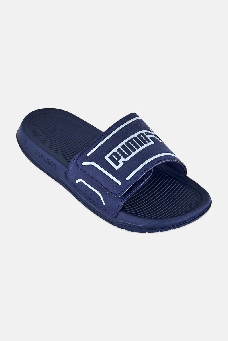 PUMA Kids Boy Royalcat Slip On Slides, Navy - Image 1