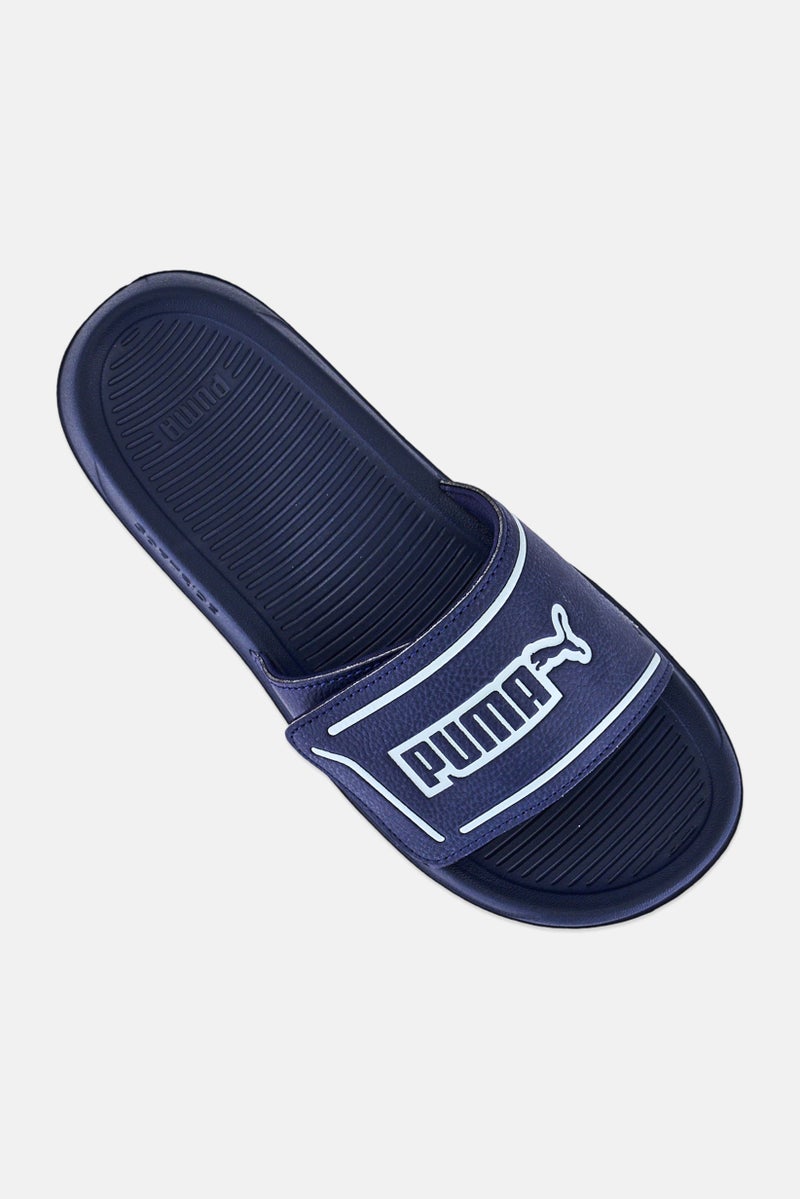 PUMA Kids Boy Royalcat Slip On Slides, Navy - Image 4